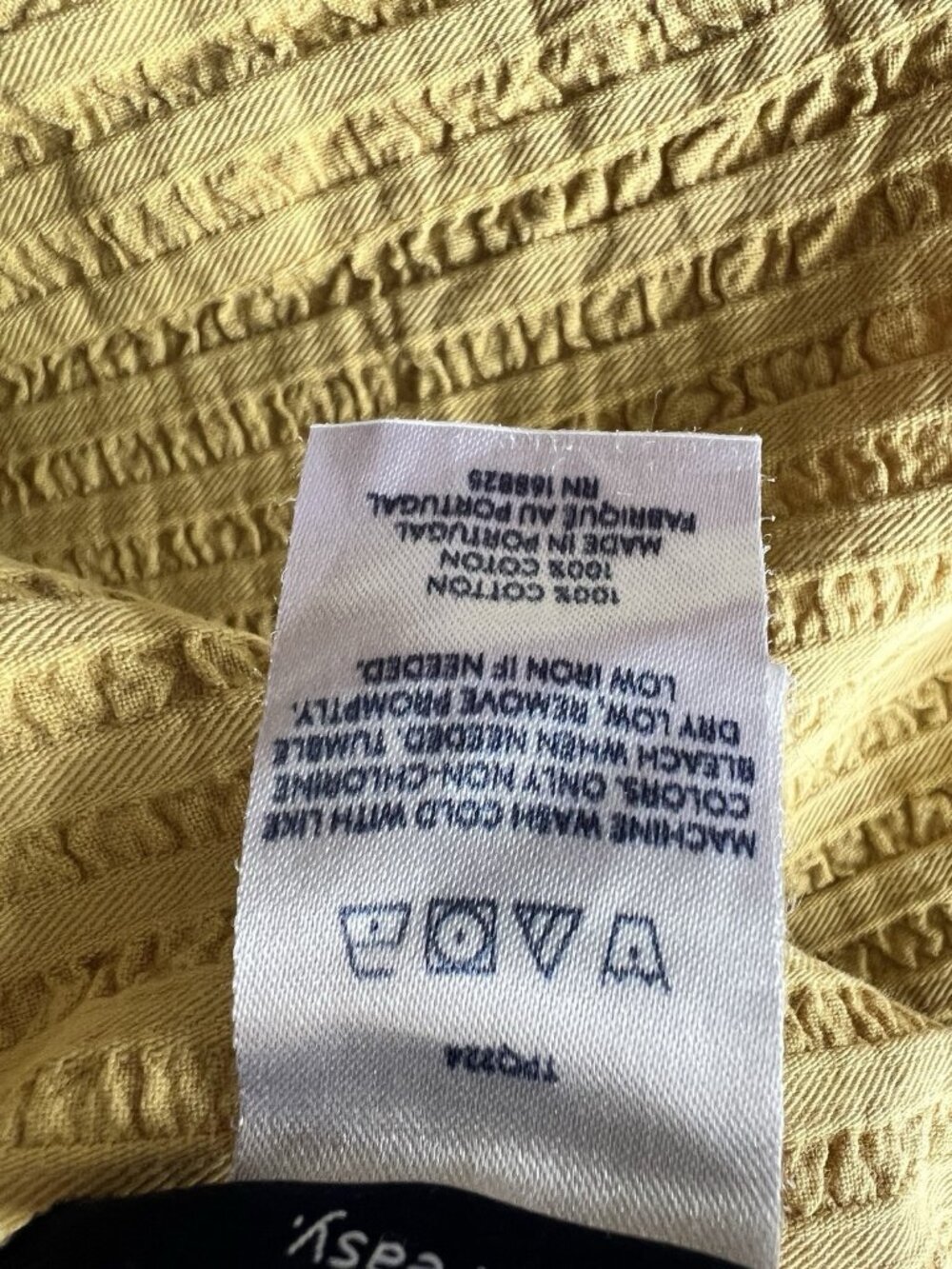 Brooklinen King Pillow Shams Seersucker Mustard Yellow Gold 100% Cotton Portugal - Picture 3 of 15